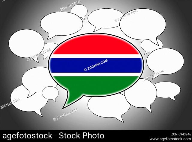 Communication concept - Speech cloud, the voice of the Gambia