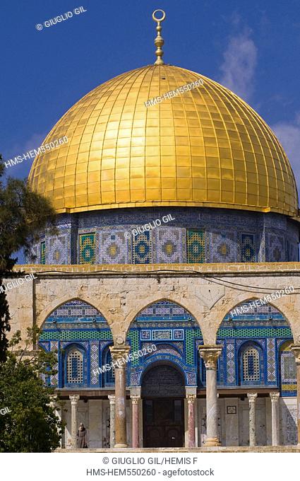 Israel, Jerusalem, holy city, old town, Haram Esh Sherif Temple Mount, Dome of the Rock