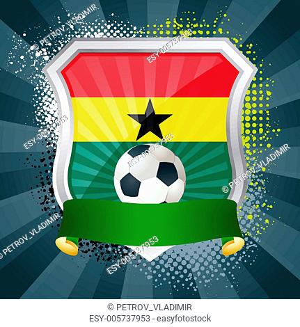 Shield with flag of Ghana