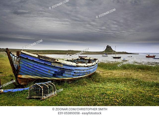 View of Lindisfarne Castle, holy island, northumberland