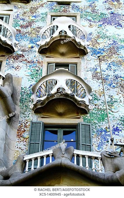 Casa Batllo, Passeig de Gracia, Barcelona, Catalonia, Spain