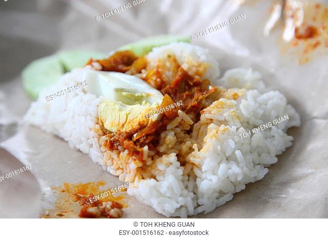Traditional Malaysian coconut rice