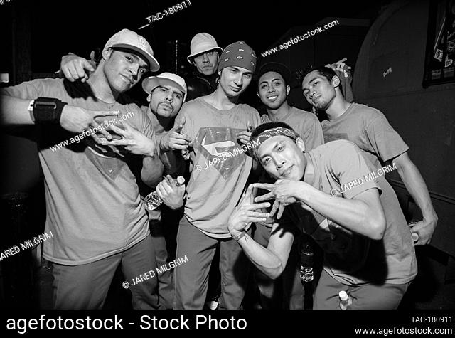 Exclusive portrait of Taboo of the Black Eyed Peas (back row center) and the Super Cr3w at the Carnival at the Key Club in W. Hollywood