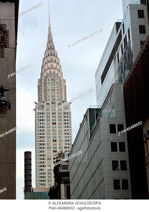 The Chrysler Building in Manhattan, New York City,  USA, 22 August 2014. The NYSE is the world's largest stock exchange. Photo: Alexandra Schuler | usage...