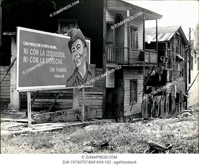 Jul. 07, 1973 - Torrijos Poster in Panama. (Credit Image: © Keystone Press Agency/Keystone USA via ZUMAPRESS.com)