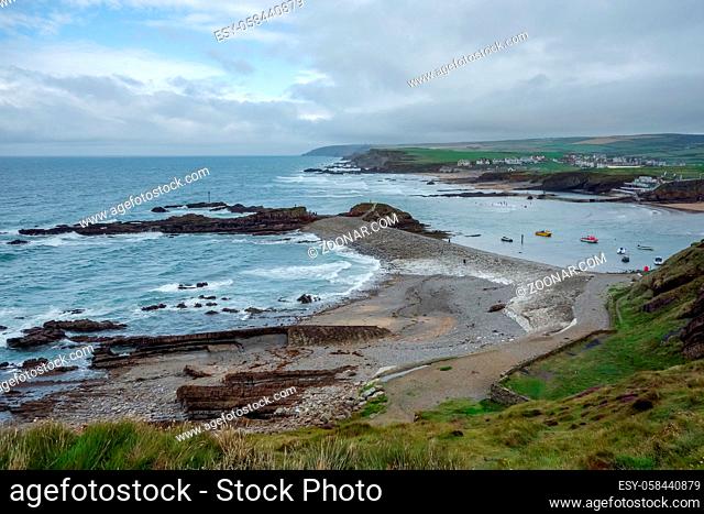 BUDE, CORNWALL/UK - AUGUST 15 : Scenic view of the Bude coastline in Cornwall on August 15, 2013