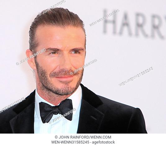 Arrivals for the 24th annual amfAR fundraiser during the Cannes Film Festival at the Hotel Eden Roc in Cap D'Antibes Featuring: David Beckham Where: Cap D...