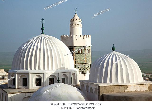 Tunisia, Central Western Tunisia, Le Kef, Zouia of Sidi Abdallah Boumakhlouf mosque, elevated view