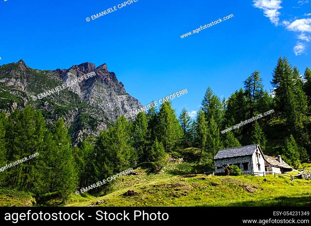 Beautiful mountain landscape, Alpe Devero, Italy