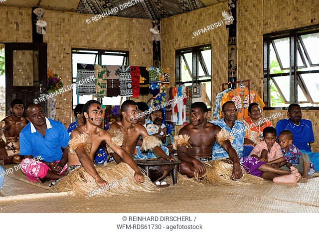 Natives perform Kava Ceremony, Pacific Harbour, Viti Levu, Fiji