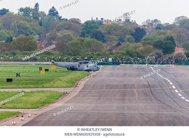RAF Typhoons & RN Sea Kings take up temporary residence at RAF Northolt, as part of exercise Olympic Guardian. Featuring: Atmosphere, View Where: London