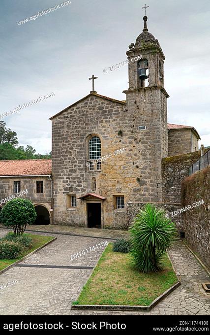 PADRON, SPAIN - SEPTEMBER 10, 2017: Convento de Herbon on the Camino de Santiago trail close to Padron on September 10, 2017 in Galicia, Spain