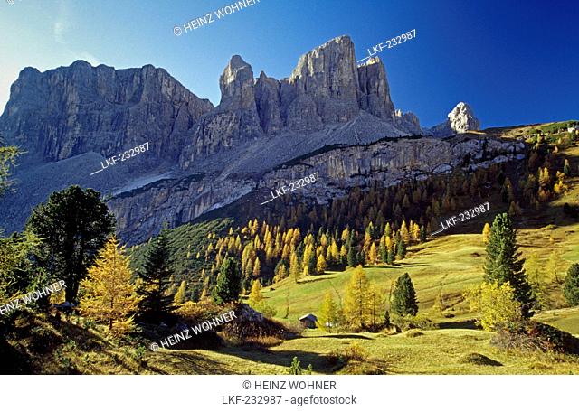 Passo di Gardena, Gruppo di Sella, Dolomite Alps, South Tyrol, Italy