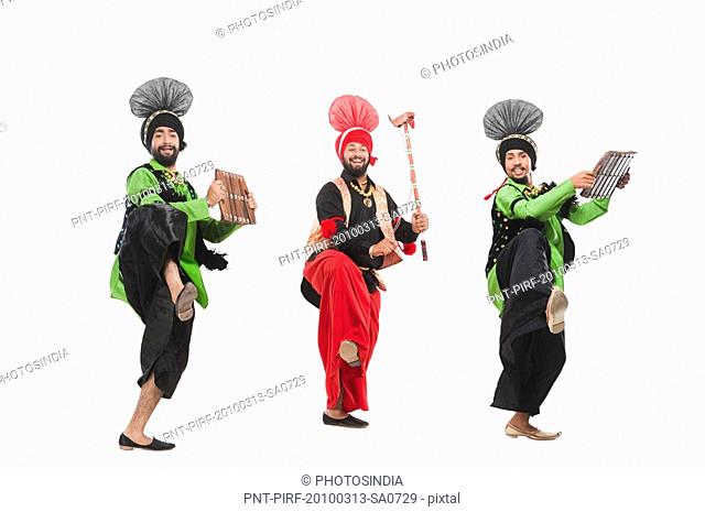 Bhangra the traditional folk dance from Punjab in North India