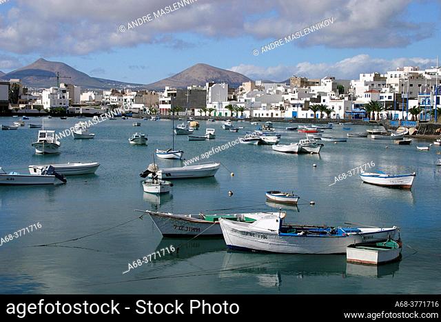 The port basin, Charco de San Gines, in Arrecife on the island of Lanzarote. Spain