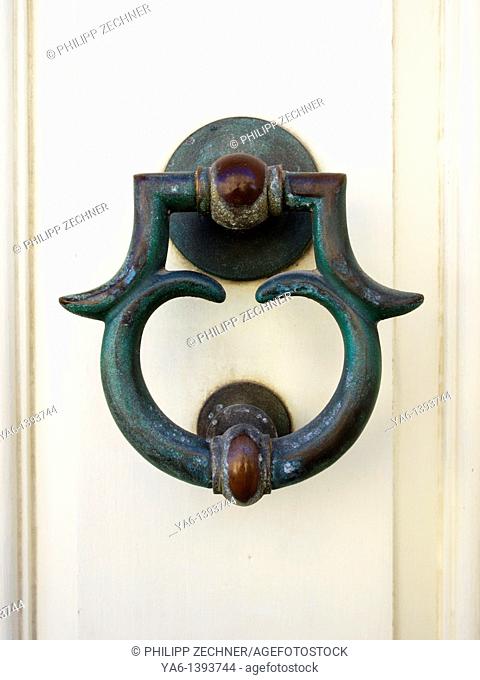 Brass door knob, Malta