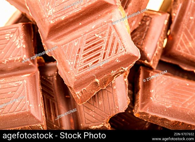 Broken Milk Chocolate Bar, Chocolate Bar Taken Closeup As Food Background, Abstract Chocolate Background, Texture Of Chocolate Bar, Bon Appetit, Sweet