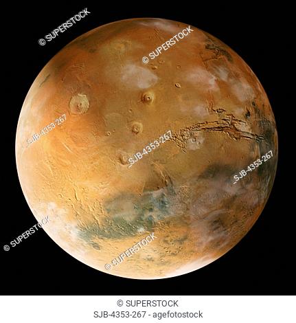 Digital Illustration of the Planet Mars
