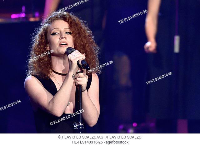 The singer Jess Glynne at the Raitre TV show Che Tempo Che Fa. Milan. Italy. 13/03/2016