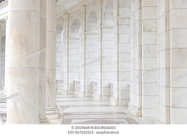 Pillars in a Hallway