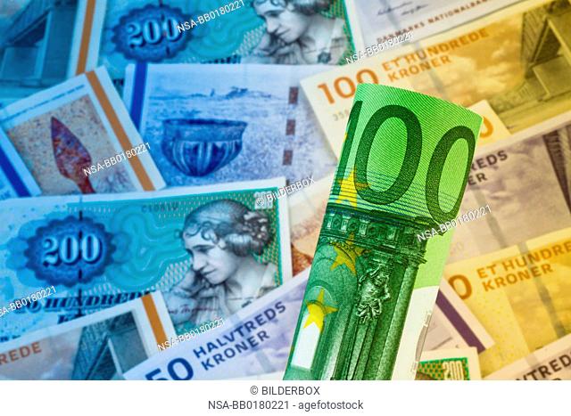 Skrivemaskine Grine foder Danish currency Stock Photos and Images | agefotostock