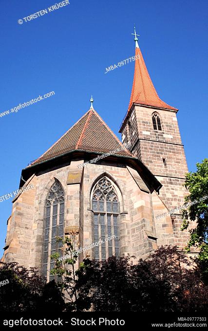 jakobskirche, St. jakob Church, jakobsplatz, Lorenz Old Town, Nuremberg, Middle Franconia, Franconia, Bavaria, Germany, Europe
