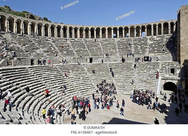 Amphitheare, Aspendos, Antalya, Turkey, Asia