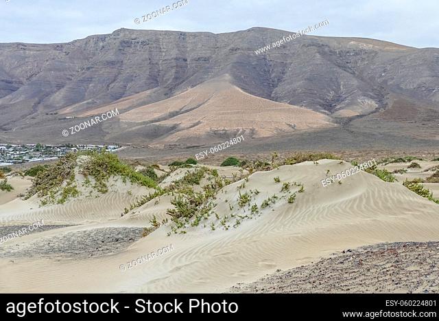 Scenery around Famara at Lanzarote at the Canary Islands