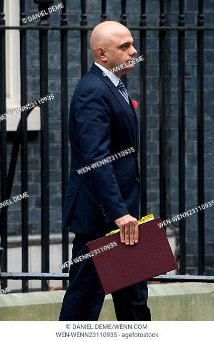 Ministers leave after a Cabinet Meeting at 10 Downing Street. Featuring: Sajid Javid Where: London, United Kingdom When: 03 Nov 2015 Credit: Daniel Deme/WENN