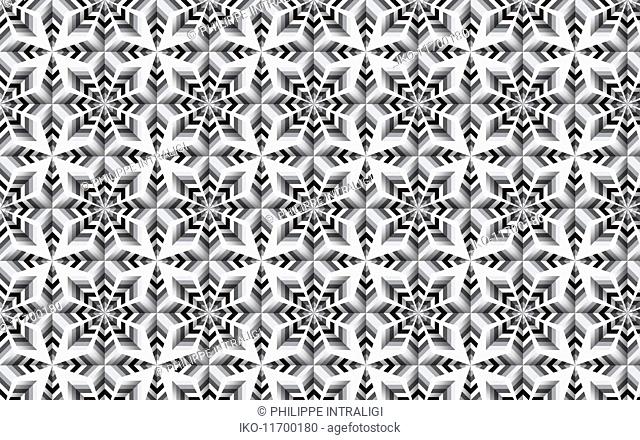 Abstract black and white mosaic tile background pattern
