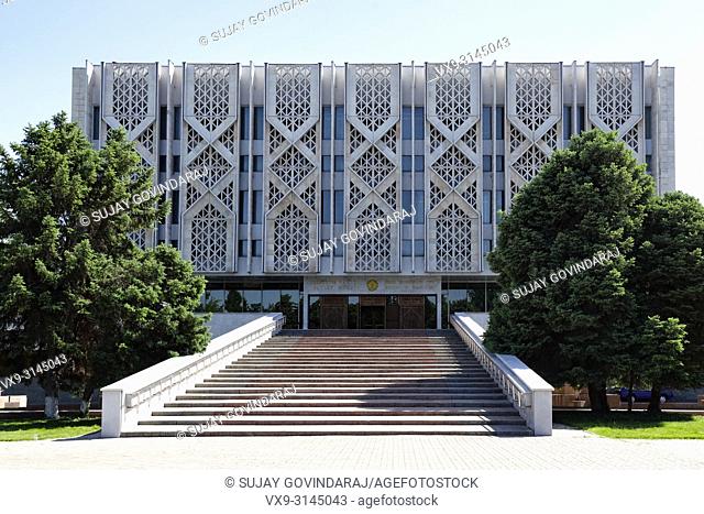 Tashkent, Uzbekistan - May 12, 2017: Front side view of State Museum of History of Uzbekistan, a famous landmark in the city that attract tourists