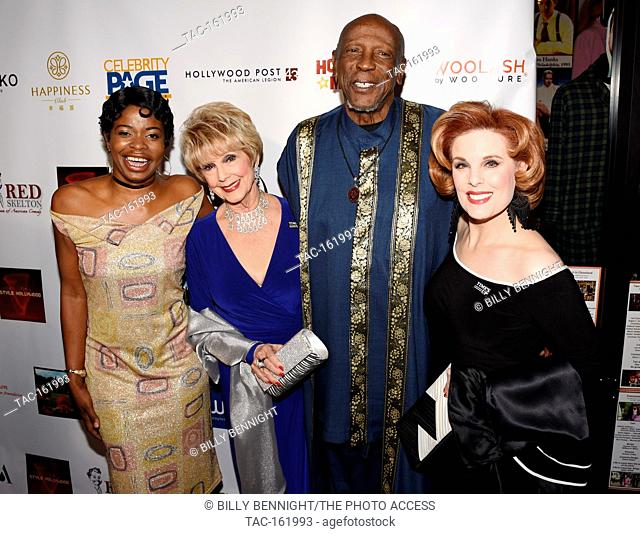Jori Jordon, Karen Sharpe Kramer, Louis Gossett Jr. and Kat Kramer attends The 3rd Annual Roger Neal Style Hollywood Oscar Viewing Black Tie Dinner Gala and...