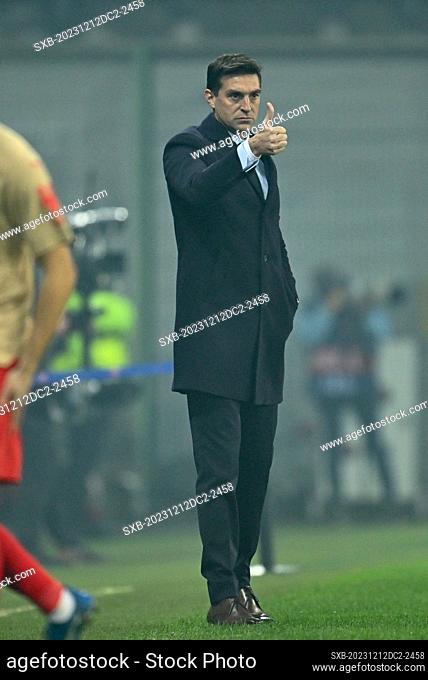 Head Coach Diego Alonso of Sevilla pictured during the Uefa Champions League matchday 6 game in group B in the 2023-2024 season between Racing Club de Lens and...
