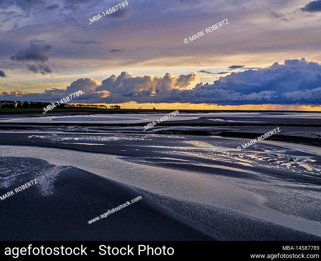 Low tide at Mont Saint-Michel, Normandy, France