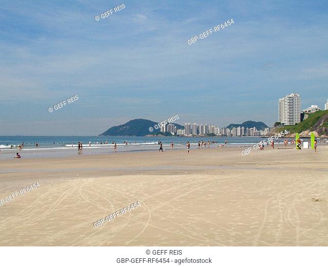 Enseada beach and Pitangueiras, Guaruja, São Paulo, Brazil