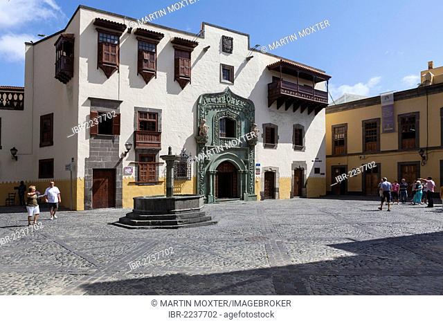 The late Gothic Casa Colon, las Palmas de Gran Canaria, Gran Canaria, Canary Islands, Spain, Europe, PublicGround