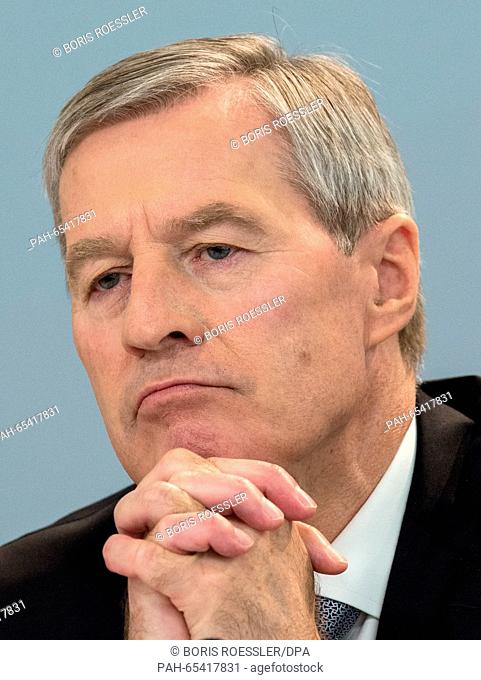 Juergen Fitschen, Co-CEO of Deutsche Bank, attends the balance sheet press conference at Deutsche Bank headquarters in Frankfurt am Main,  Germany