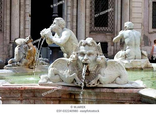 Roma - Fontana del Moro in Piazza Navona