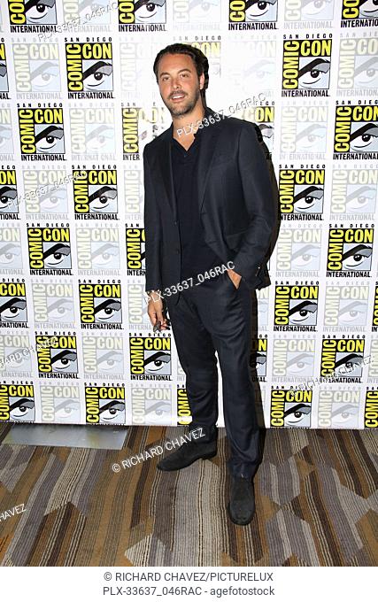 Jack Huston promoting the show ""Mr. Mercedes"" At San Diego Comic Con International 2018. Held at the Hilton Bay Front in San Diego, CA