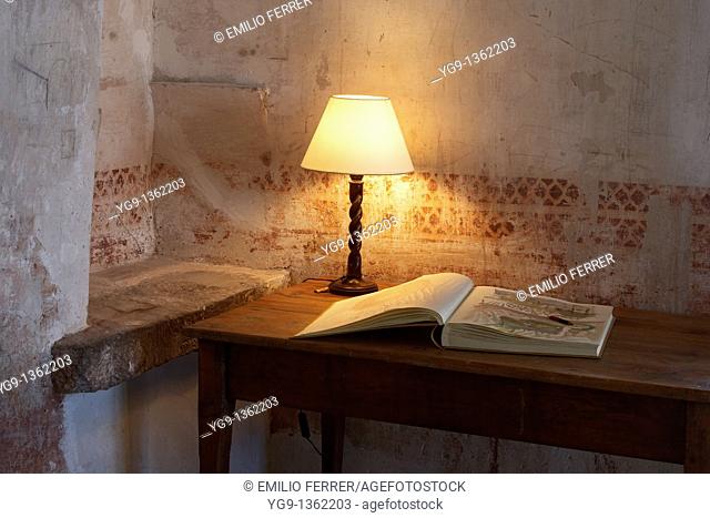 Table with Lamp and Book  Girona  Spain