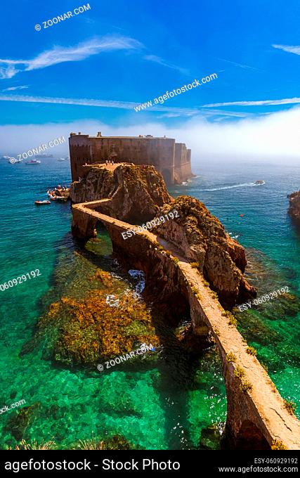 Fort in Berlenga island - Portugal - architecture background