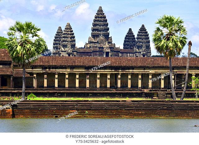 Angkor Wat temple, Angkor archaelogical park, Siem Reap Province, Cambodia, South Esat Asia