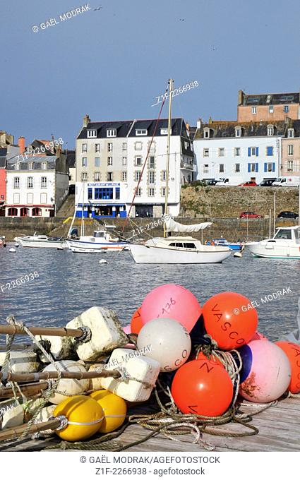 Fishing buoys in Douarnenez, Brittany, France