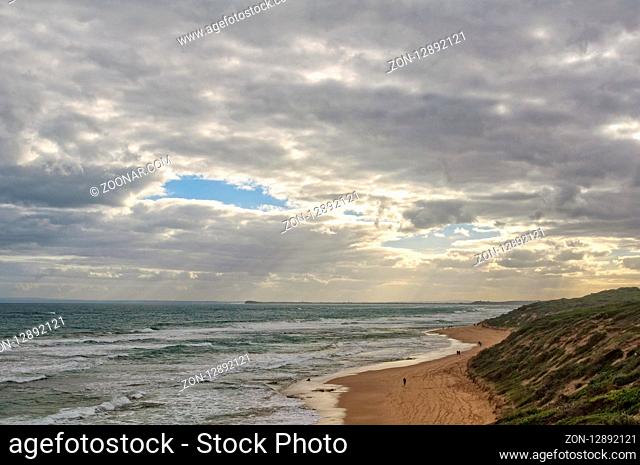 Small patch of blue sky on an overcast autumn afternoon - Point Lonsdale, Victoria, Australia