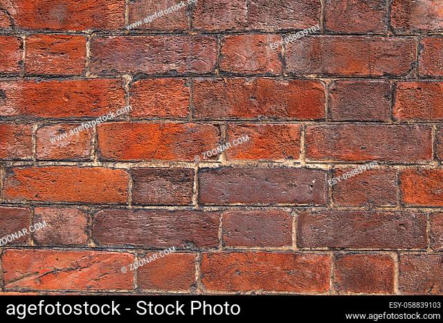 Red grunge brick wall background texture