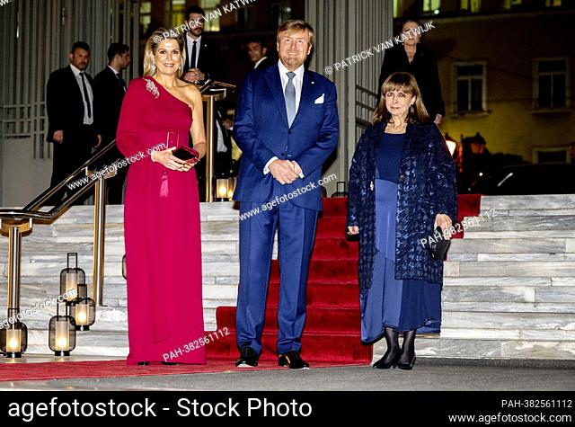 ATHENS - King Willem-Alexander of The Netherlands and Queen Maxima of The Netherlands host a concert for the Greek President Katerina Sakellaropoulou at the...