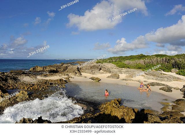 beach at Pointe des Chateaux, Grande-Terre, Guadeloupe, overseas region of France, Leewards Islands, Lesser Antilles, Caribbean