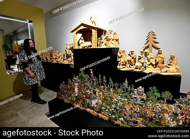 Exhibition of nativity scenes called Feast of the Star of Bethlehem in Komensky Museum in Uhersky Brod, Uherske Hradiste region, Czech Republic, December 1