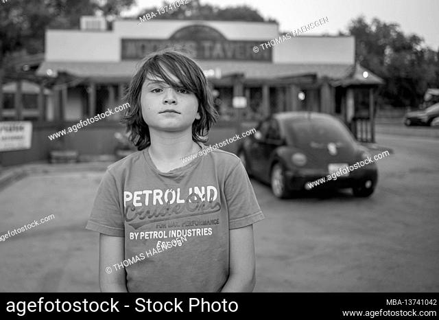 Boy in the Streets of Moab, Utah, USA