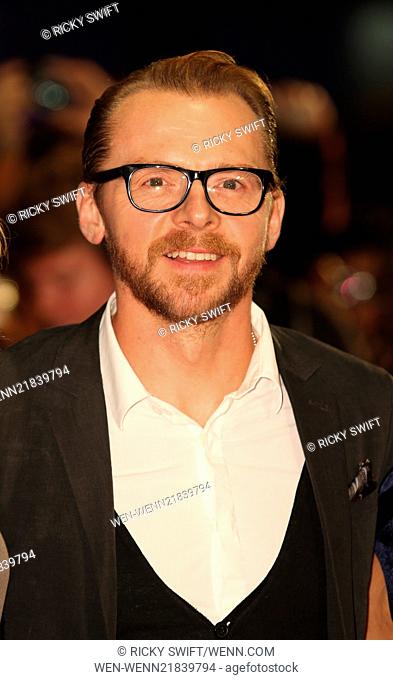 BFI London Film Festival - 'Kill Me Three Times' - Screening at the Odeon West End - Arrivals Featuring: Simon Pegg Where: London